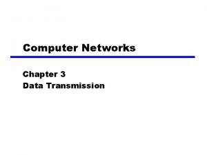 Data transmission concepts and terminology