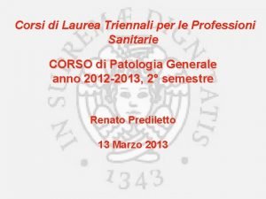 Corsi di Laurea Triennali per le Professioni Sanitarie