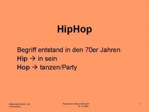 Hip-hop referat handout