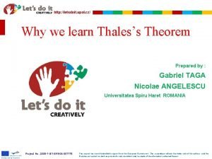 http letsdoit upol cz Why we learn Thaless