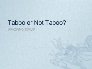 Taboo sex