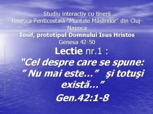 Studiu interactiv cu tinerii Biserica Penticostal Muntele Mslinilor