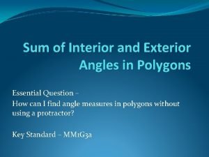 Sum of interior and exterior angles