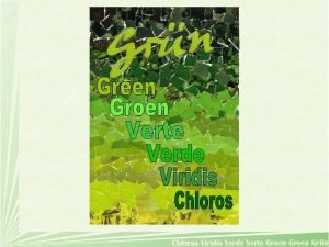 Gedicht über die farbe grün