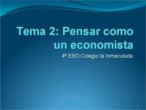 Pensar como un economista