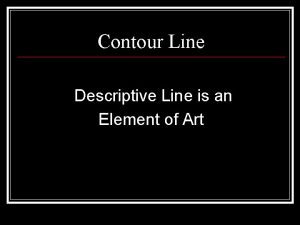 Definition of contour line in art