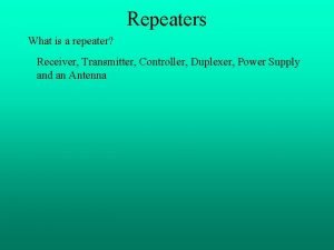Controllers & repeaters Controllers & repeaters