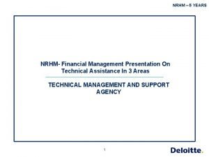 NRHM 5 YEARS NRHM Financial Management Presentation On