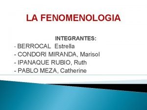 Fenomenologia