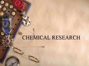 CHEMICAL RESEARCH Chemical Research Studies w Polymers plastics