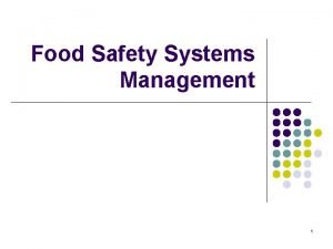 Food safety policy sample