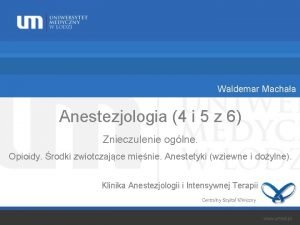 Anestetyki