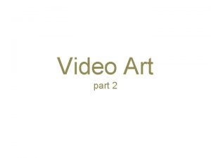 Video Art part 2 Avantgarde Films Andy Warhol