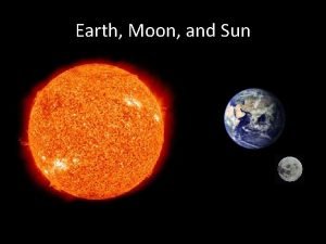 Earth Moon and Sun The Sun The Sun