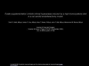 Folate supplementation inhibits intimal hyperplasia induced by a