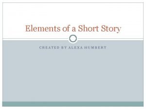 Plot of a short story