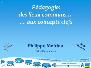 Pdagogie des lieux communs aux concepts clefs de