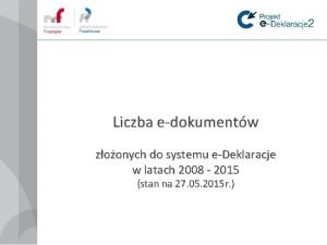 AKTUALNA STRUKTURA ORGANIZACYJNA ADMINISTRACJI PODATKOWEJ Liczba edokumentw zoonych