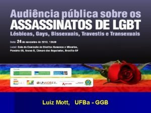 Luiz Mott UFBa GGB Os crimes praticados contra