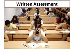 Written Assessment Dr Shamima Parvin Professor Head of