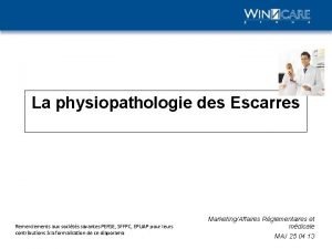 Physiopathologie des escarres