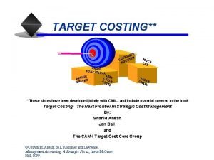 Target pricing strategy