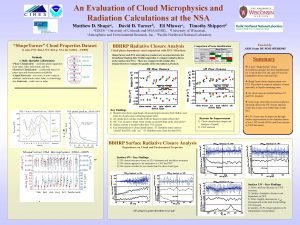 An Evaluation of Cloud Microphysics and Radiation Calculations