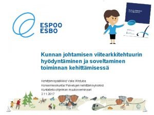 Kunnan johtamisen viitearkkitehtuuri