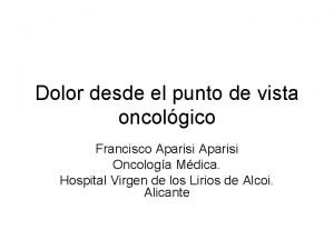 Etiologia del dolor