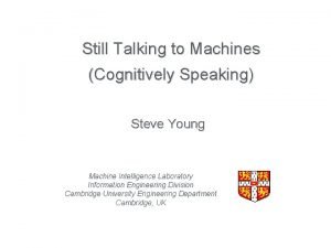 Cognitively speaking