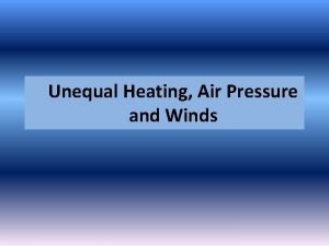 Unequal Heating Air Pressure and Winds Atmosphere Atmosphere