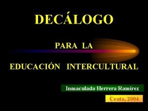 Decálogo para una educación intercultural