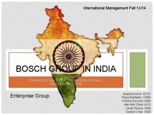 Organisational structure of bosch company