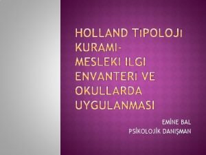Holland tipoloji