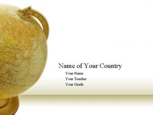 Name of Your Country Your Name Your Teacher
