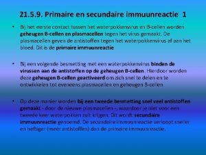 Secundaire immuunreactie