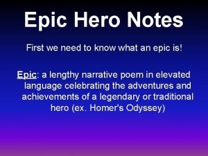 What is epic poetry