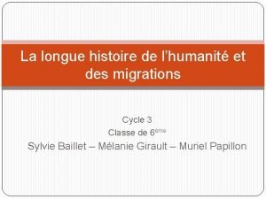 La longue histoire de lhumanit et des migrations