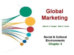 Global Marketing Warren J Keegan Mark C Green