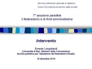 decima conferenza nazionale di statistica vivere linnovazione al