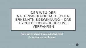 Weg der wissenschaftlichen erkenntnisgewinnung
