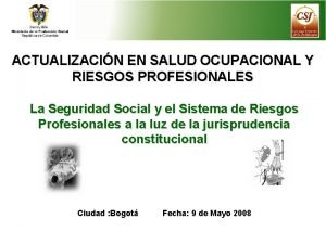 ACTUALIZACIN EN SALUD OCUPACIONAL Y RIESGOS PROFESIONALES La