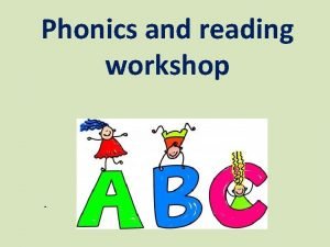 Phonics and reading workshop What is phonics Phonics