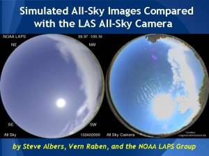 Simulated AllSky Images Compared with the LAS AllSky