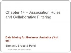 Association rules vs collaborative filtering