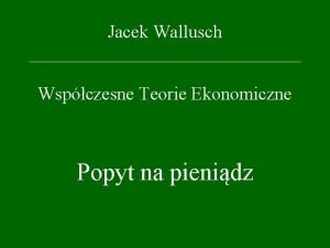 Jacek wallusch Jacek wallusch