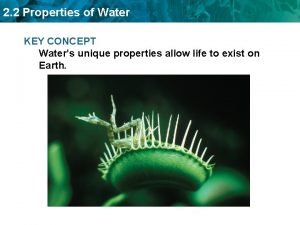 Properties of water key