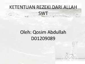 Ketentuan rezeki dari allah