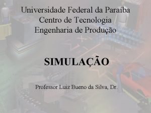 Universidade Federal da Paraba Centro de Tecnologia Engenharia