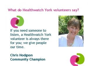 Healthwatch york